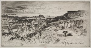 Kappeli Saint-Michel lEstressä, 1881. tekijältä Felix Hilaire Buhot