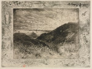 Kallio: Saint-Malon lahti, 1886-1890. tekijältä Felix Hilaire Buhot
