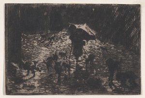 The Night Prowlers Les Noctambules, 1865-98. tekijältä Felix Hilaire Buhot