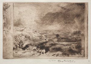 The Storm, Constablen jälkeen, n. 1875. tekijältä Felix Hilaire Buhot