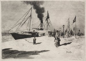 El moll de Trouville finlandès tekijältä Felix Hilaire Buhot