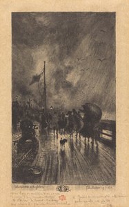 Laskeutuminen Englannissa Laskeutuminen Englannissa, 1879. tekijältä Felix Hilaire Buhot