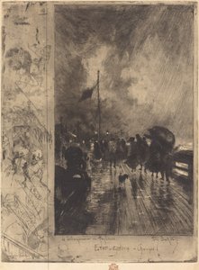 Laskeutuminen Englannissa Laskeutuminen Englannissa, 1879. tekijältä Felix Hilaire Buhot