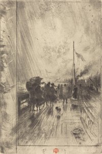 Laituri Englannissa, 1879. tekijältä Felix Hilaire Buhot