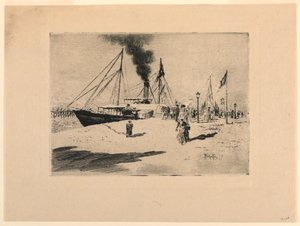 Heitti Trouvilleen tekijältä Felix Hilaire Buhot