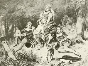 Kuten pidät. V näytös, kohtaus III (syväpaino) tekijältä Felix Octavius Carr Darley