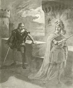 Hamlet. I näytös, kohtaus V (syväpaino) tekijältä Felix Octavius Carr Darley