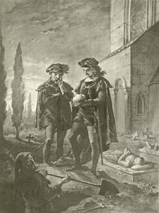 Hamlet. V näytös, kohtaus I (syväpaino) tekijältä Felix Octavius Carr Darley