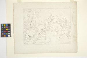 Kuvia Sleepy Hollowin legendasta, levy 5 (litografia) tekijältä Felix Octavius Carr Darley