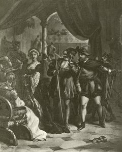 Kuningas Henrik VIII. I näytös, kohtaus IV (syväpaino) tekijältä Felix Octavius Carr Darley
