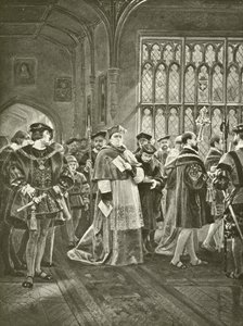 Kuningas Henrik VIII. I näytös, I kohtaus (syväpaino) tekijältä Felix Octavius Carr Darley