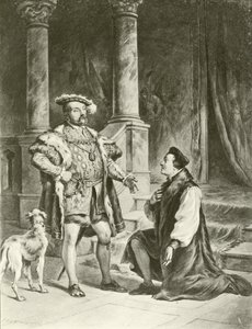 Kuningas Henrik VIII. V näytös - kohtaus I (syväpaino) tekijältä Felix Octavius Carr Darley