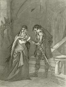 Macbeth. näytös II, kohtaus II (syväpaino) tekijältä Felix Octavius Carr Darley