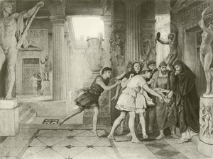 Timon Ateenasta. näytös III, kohtaus IV (syväpaino) tekijältä Felix Octavius Carr Darley