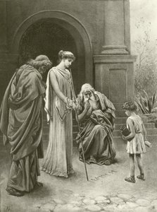Titus Andronicus. Näytös IV, kohtaus I (kaiverrus) tekijältä Felix Octavius Carr Darley