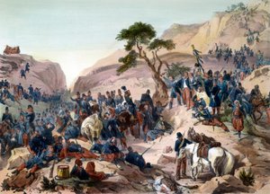 Episodi Algerian valloituksesta vuonna 1840 - Taistelu Mouzaian solalla (1840) - Orléansin herttua harjoittaa komentoa Ranskan armeijassa - kaiverrus Philippoteaux - Ranskan armeija voittaa Mouzaian Teniah-taistelun Mouzaian vuoristosolasta 1.
