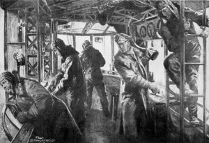 Komentoalue Zeppelin-aluksella, Saksan ilmalaivasto, Ensimmäinen maailmansota, 1917.