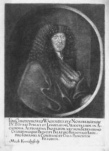 Johann Christoph Wagenseilin muotokuva 1633-1705, 1600-luvun loppu. tekijältä Fenitzer