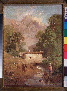 Paysage de Crimeae (Krimin maisema) - Peinture de Fjodor Vasilyev (Fjodor Aleksandrovitš, Fjodor Aleksandrovitš Vassiljev (1850-1873), huile sur toile