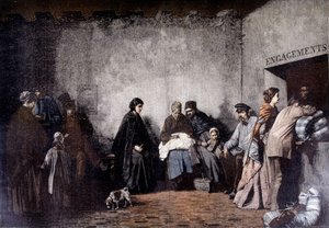 Huskausvuori - Heilbuthin maalauksesta - "" Le Petite Journal" -lehdessä joulukuussa 1895 tekijältä Ferdinand (after) Heilbuth