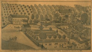 John P. ja Catharina Schuringin omaisuus, Franklin Town, Allegheny County, Pennsylvania tekijältä Ferdinand A. Brader