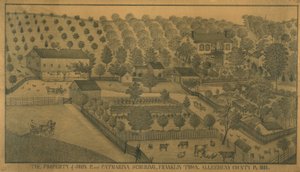 John P.:n ja Catharina Schuringin omaisuus, Franklin Town, Allegheny County, Pennsylvania, 1883 tekijältä Ferdinand A. Brader