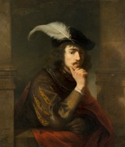 Muotokuva nuoresta miehestä, mahdollisesti omakuva. tekijältä Ferdinand Bol