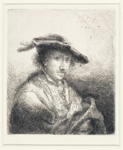 Nuori mies pukeutunut hattu, 1642 tekijältä Ferdinand Bol