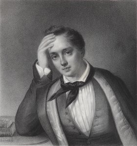 Runoilija Jevgeni Abramovitš Baratynskyn muotokuva 1800-1844, 1830-luku tekijältä Ferdinand Chevalier