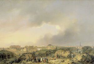 Antwerpenin linnoitus pian 19.11.-23.12.1832 välisen piirityksen jälkeen ja hollantilaisen Garissonin antautumisesta ranskalaisille tekijältä Ferdinand De Braekeleer (I)