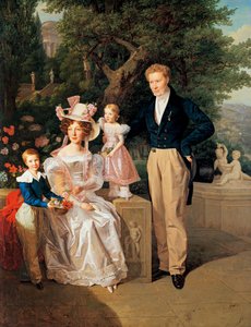 Lähetystöneuvos Theodor Joseph Ritter von Neuhaus (maalaus puulle) tekijältä Ferdinand Georg Waldmuller