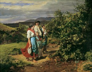 Kotiinpaluu töistä (The Lovers at the Crossroads) tekijältä Ferdinand Georg Waldmuller