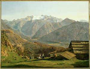 Gosau-järvi tekijältä Ferdinand Georg Waldmuller