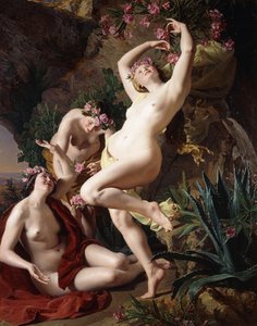 Nymfit Homeroksen Odysseiassa; Nymfit Homeroksen Odysseiassa, 1856 tekijältä Ferdinand Georg Waldmuller