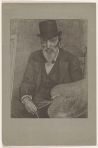 Hendrik Valkenburgin muotokuva Kuuluisat aikalaiset luonnosteltuina henkiin (sarjan alkuperäinen nimi) tekijältä Ferdinand Hart Nibbrig (signed by artist)