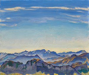 Waadlandin Alpit Rochers de Nayelta. 1917 tekijältä Ferdinand Hodler