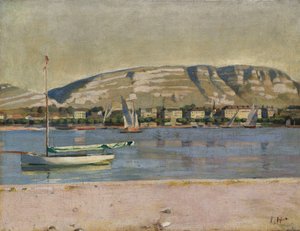 Geneven satama ja Saleve, 1878 tekijältä Ferdinand Hodler