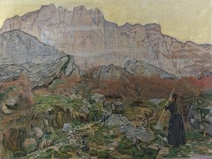 La Vision (vuoristomaisema). 1889 tekijältä Ferdinand Hodler
