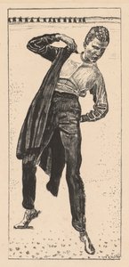 Opiskelija pukee takkiaan tekijältä Ferdinand Hodler
