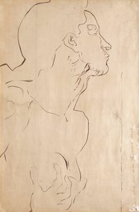 Tutkimus "Feeling I" (intialainen muste paperille) tekijältä Ferdinand Hodler