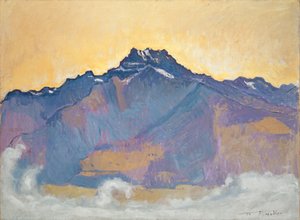 Dents du Midi nähtynä Chesièresistä, 1912 tekijältä Ferdinand Hodler