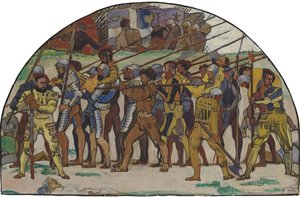 Retreat from Marignano Variant, noin 1897 tekijältä Ferdinand Hodler
