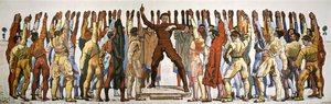 Yksimielisyys (vala). Toinen versio: Hodler, Ferdinand (1853-1918). Öljy kankaalle tekijältä Ferdinand Hodler