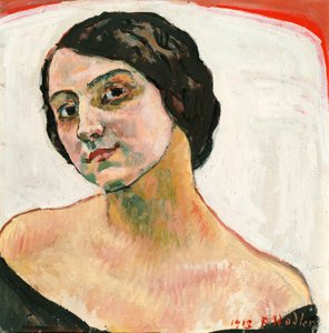 Nainen ruskeat hiuksilla, 1913 tekijältä Ferdinand Hodler