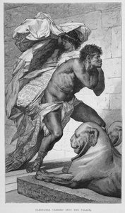 Kleopatra kuljetettu palatsiin, 1800-luku