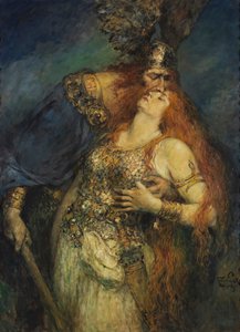 Wotanin jäähyväiset Brunhildelle, n. 1910.