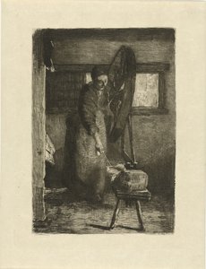 Spinster töissä Töissä (nimi esineessä)