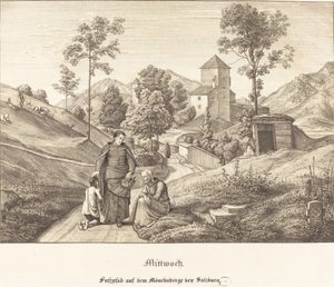 Keskiviikko - kävelytie Mönchsbergin lahdella Salzburg (keskiviikko - kävelytie Mönchsbergellä lähellä Salzburgia)
