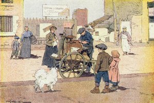 Shaker, lapsuuden kuvakirjassa, n. 1900 (kaiverrus) tekijältä Ferdinand Raffin