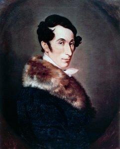Muotokuva saksalaisesta säveltäjästä, kapellimestari ja pianisti Carl Maria von Weberistä (Eutin Lübeckissä tekijältä Ferdinand Schimon